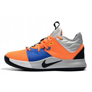 Nike PG 3 Orange Metallic Silver-Blue-Black Shoes